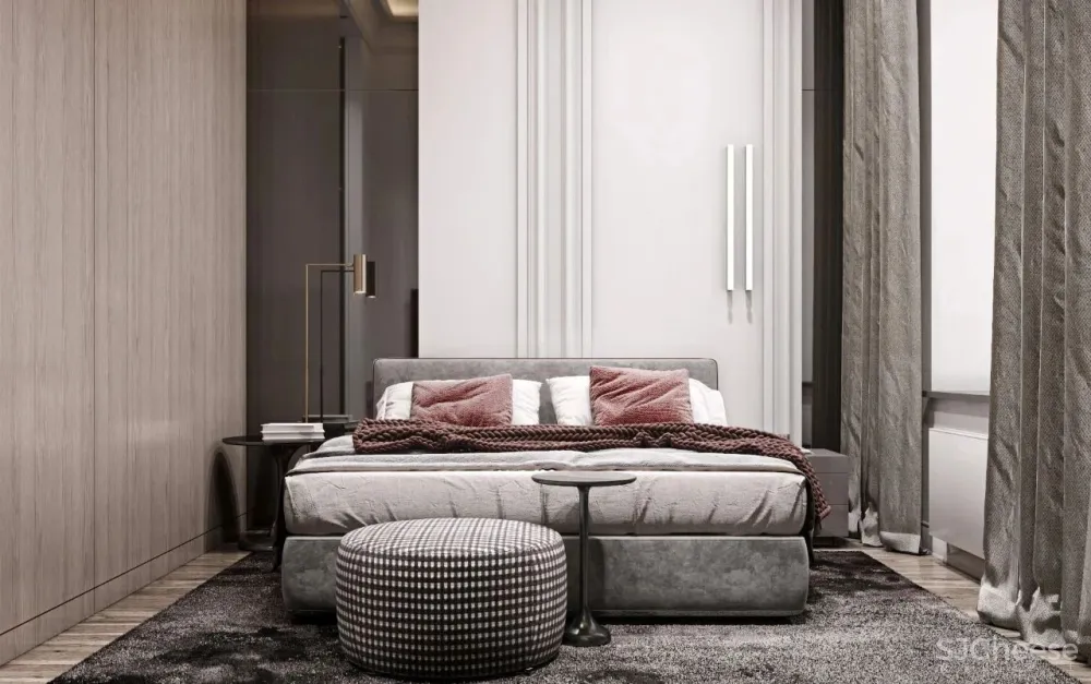 200㎡精致轻奢住宅,一抹低调红很高级!