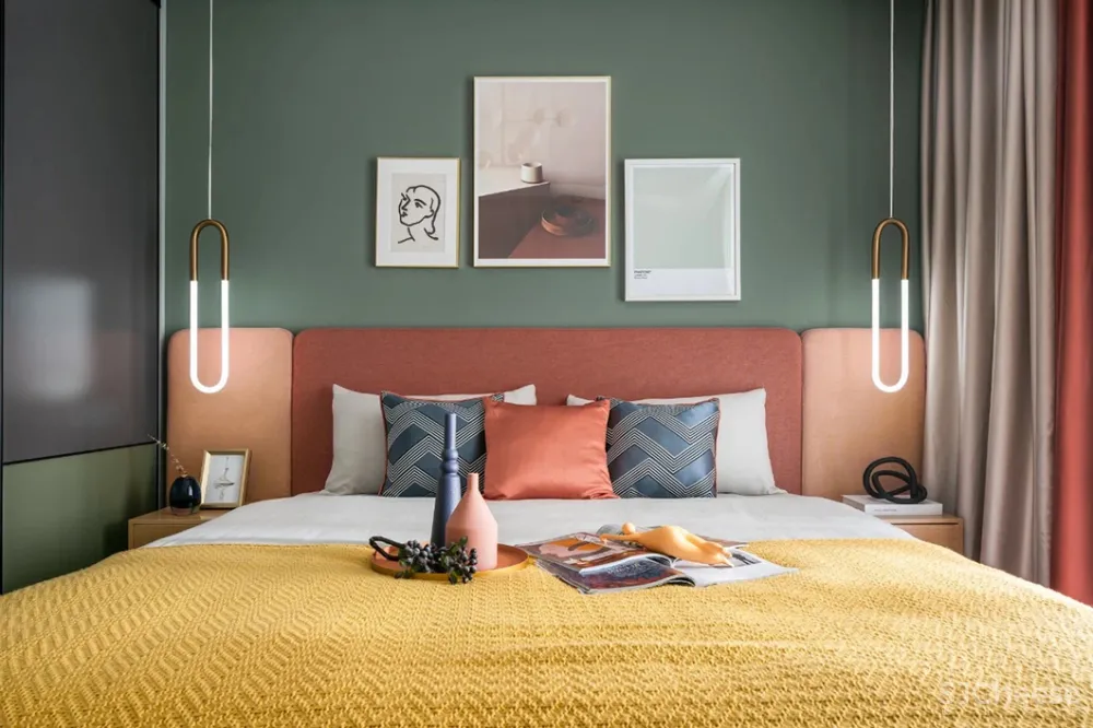 这样的撞色搭配,太美了!