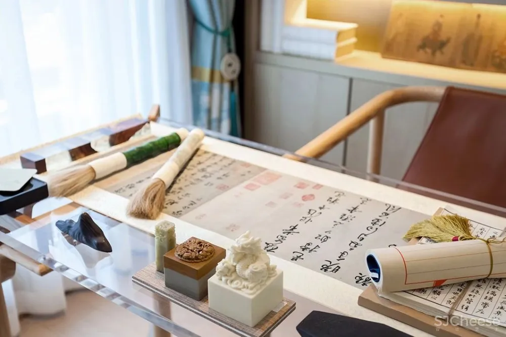 300㎡超美新中式：茶色悠然，新派雅趣！