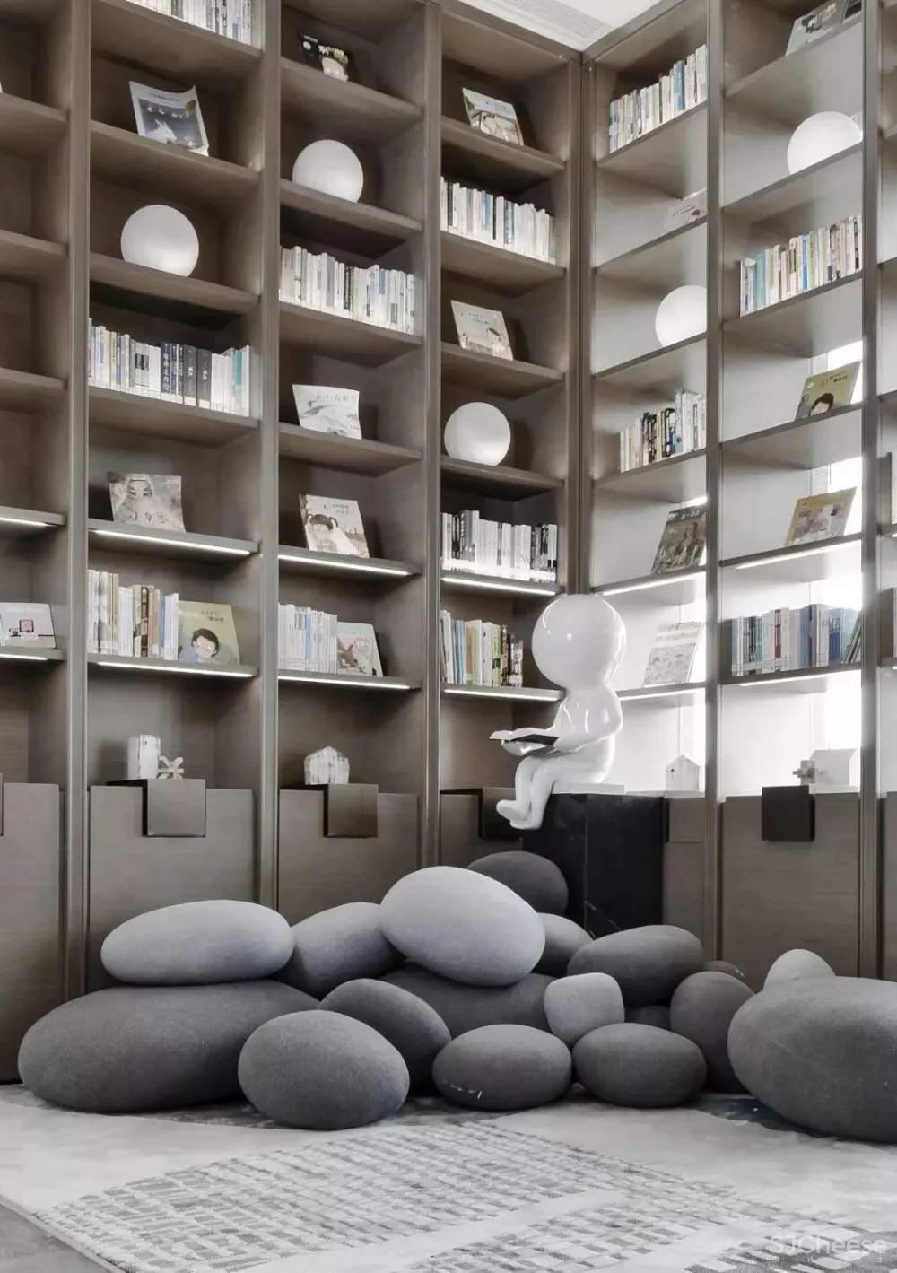 高级灰 新中式,融创广深春风岭南图书馆:以阅读的日常,镌刻一座精神地标