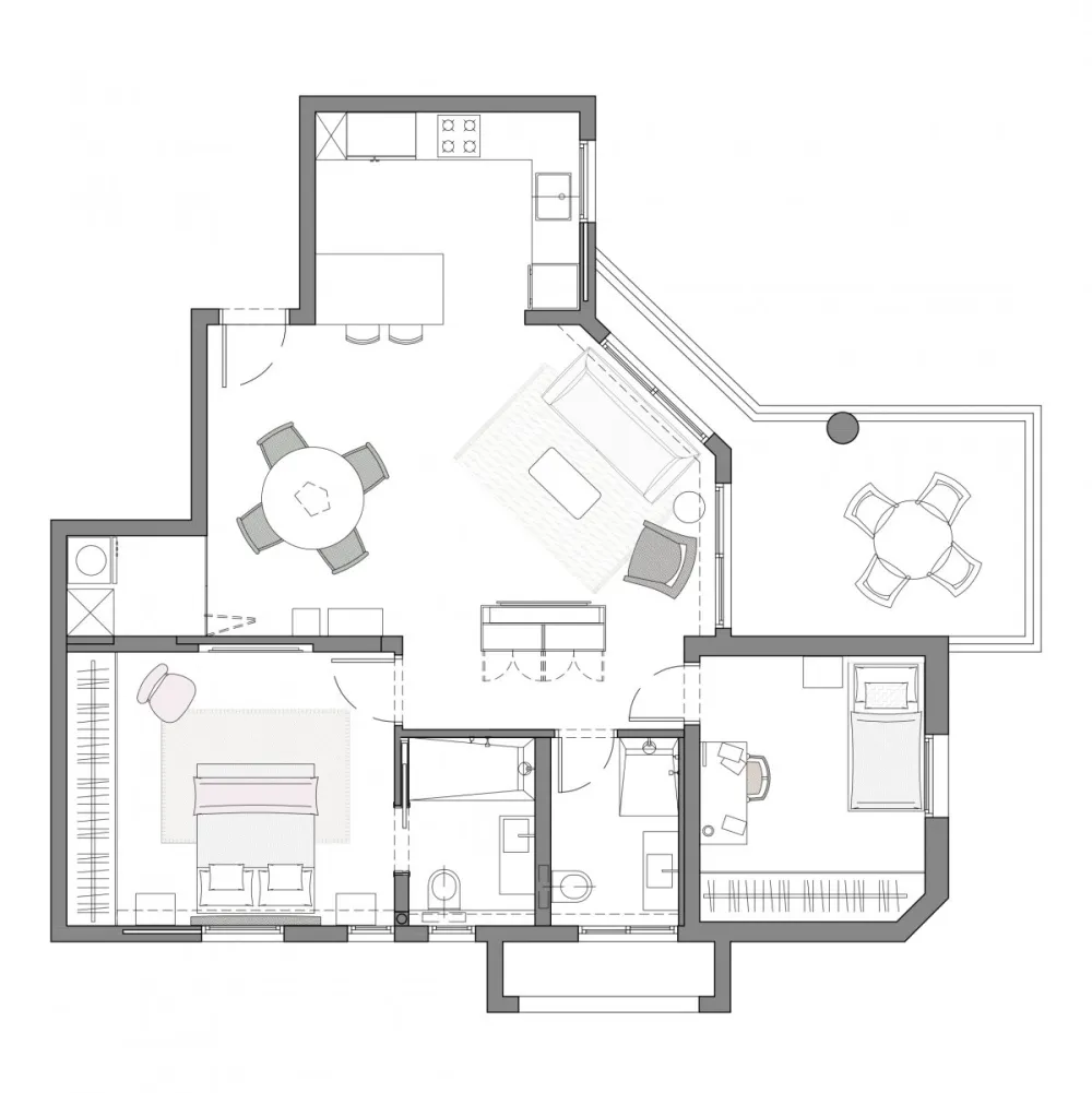 Maya Sheinberger | S Apartment , 极简舒适的现代住宅
