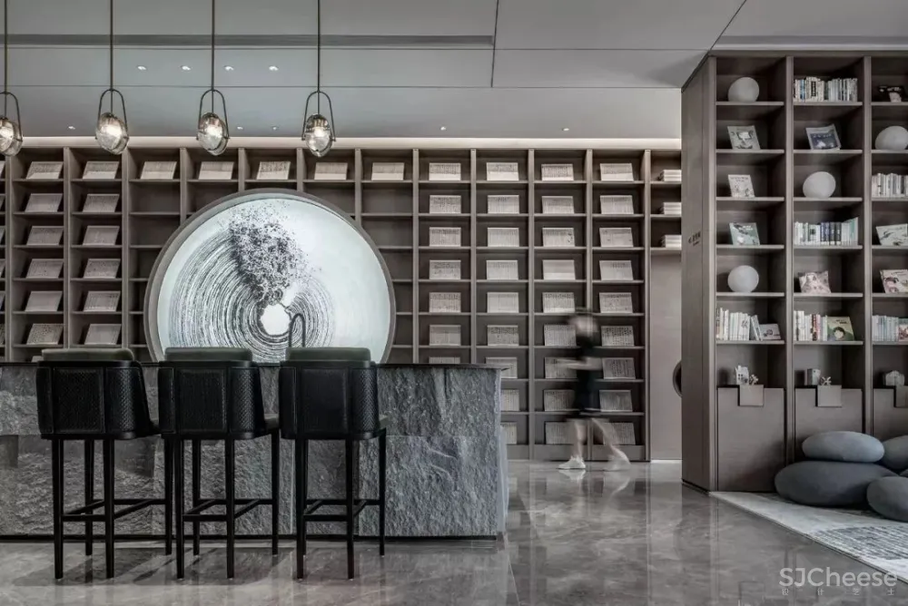 高级灰 新中式,融创广深春风岭南图书馆:以阅读的日常,镌刻一座精神地标