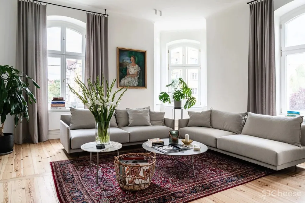 这个以“绿”为美的空间,打造出了现代与古典兼具的极致魅力