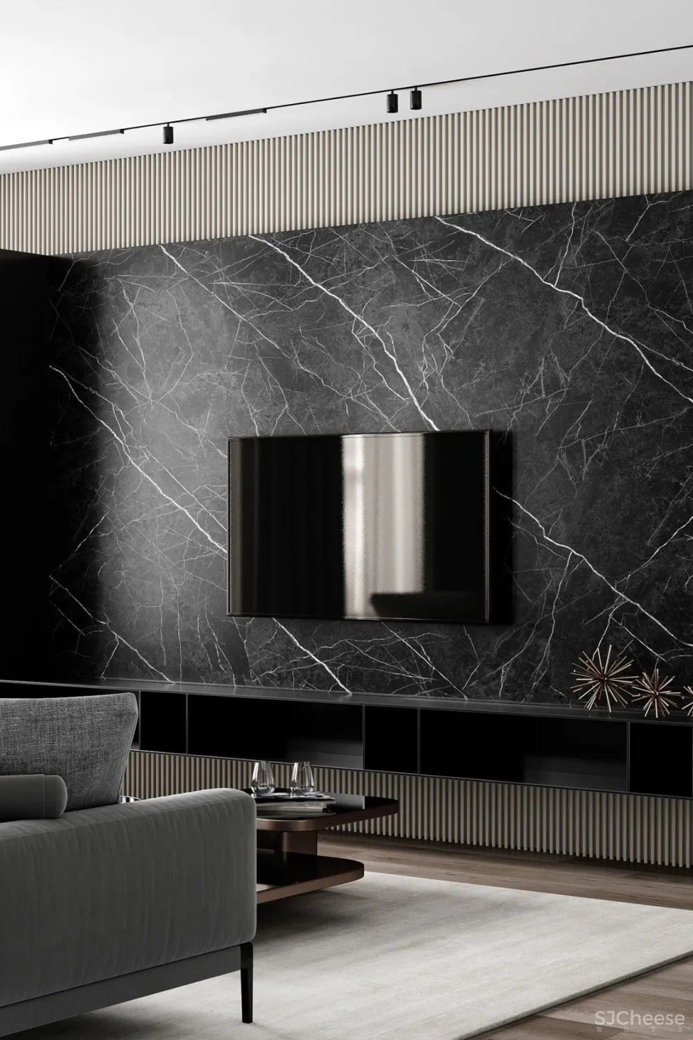 180㎡年轻夫妇的家，高级灰 大理石，这样才高级！