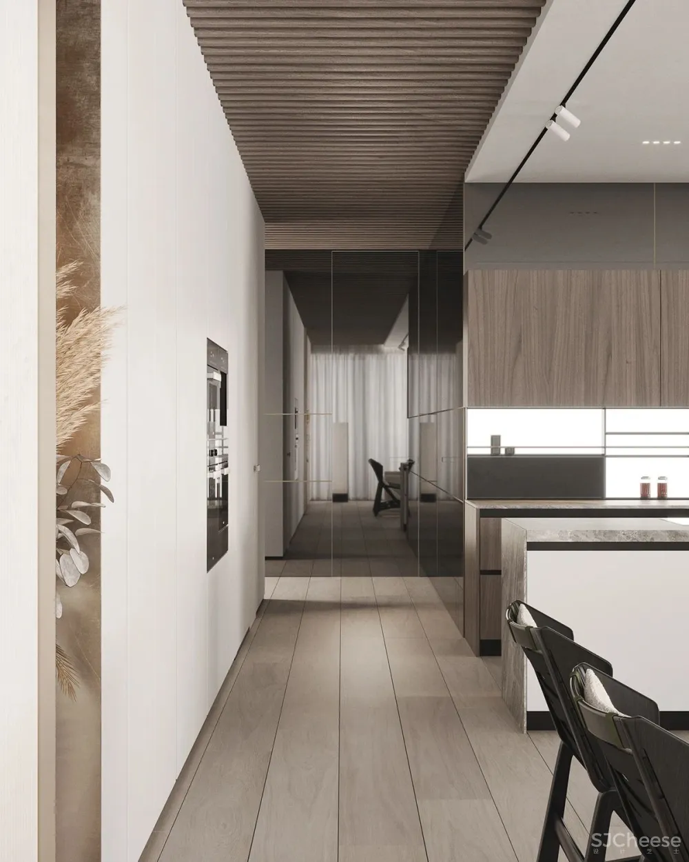 170㎡大都市住宅，大理石 胡桃木，绝对的美学！