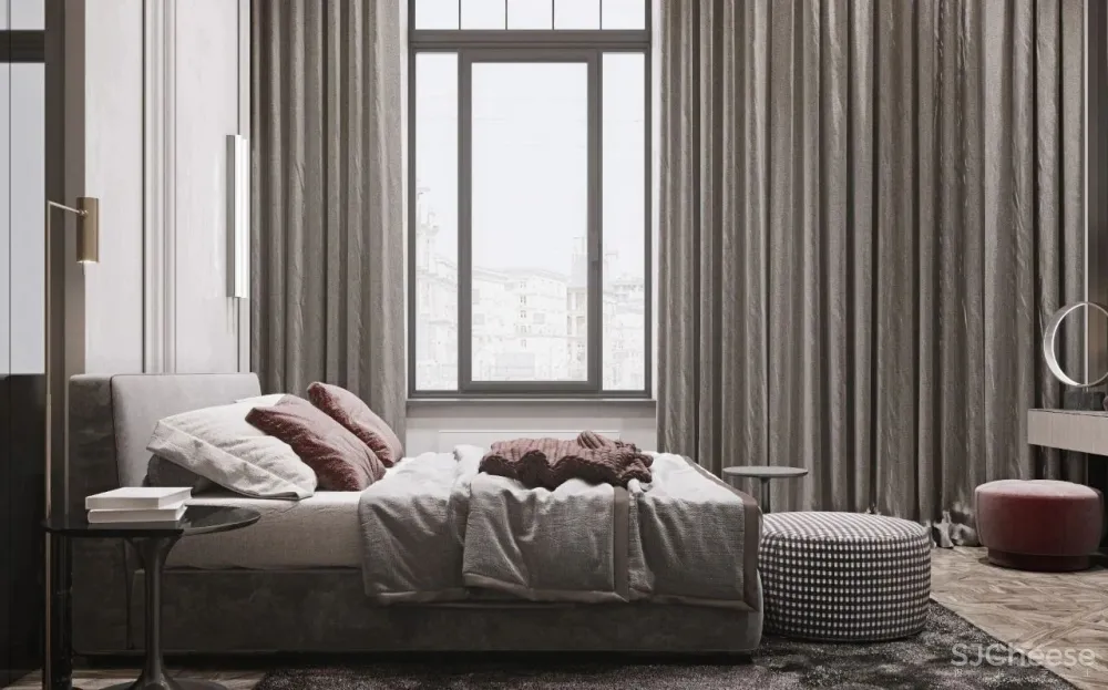 200㎡精致轻奢住宅,一抹低调红很高级!