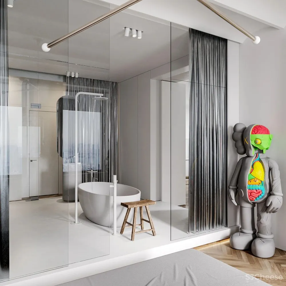 85㎡住宅,质感与极简的生活居所