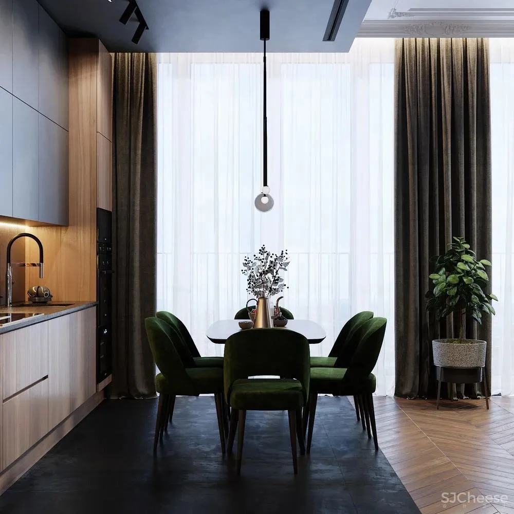 110㎡知性优雅住宅,令人无法抗拒的时髦蓝色!