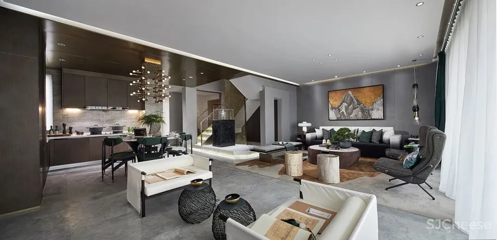 史南桥 189㎡现代都市样板间,非凡气质的至臻格调!