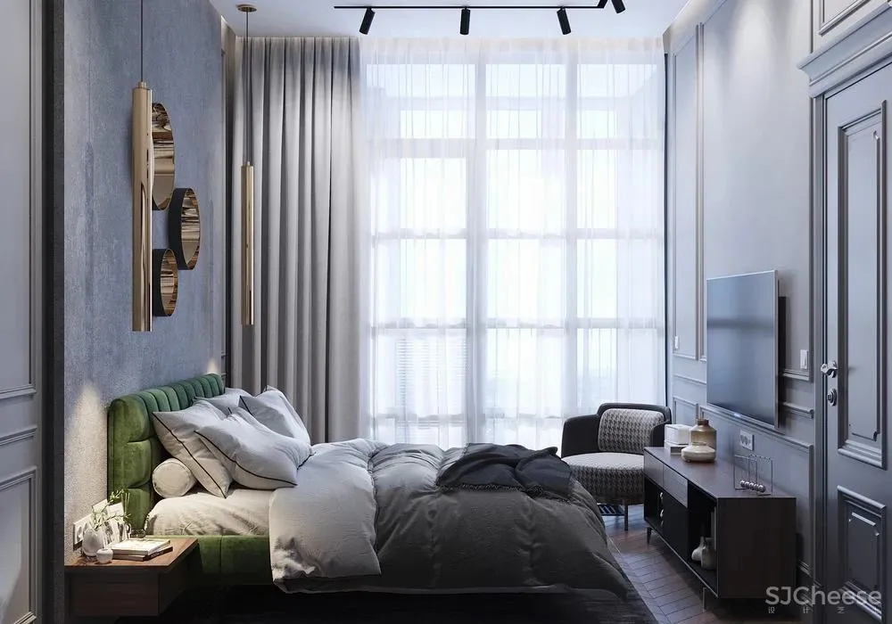 110㎡知性优雅住宅,令人无法抗拒的时髦蓝色!