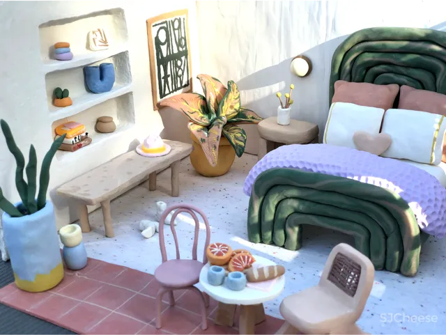 居家隔离的手工达人,用黏土捏出理想房间!每一个都超级惊艳!