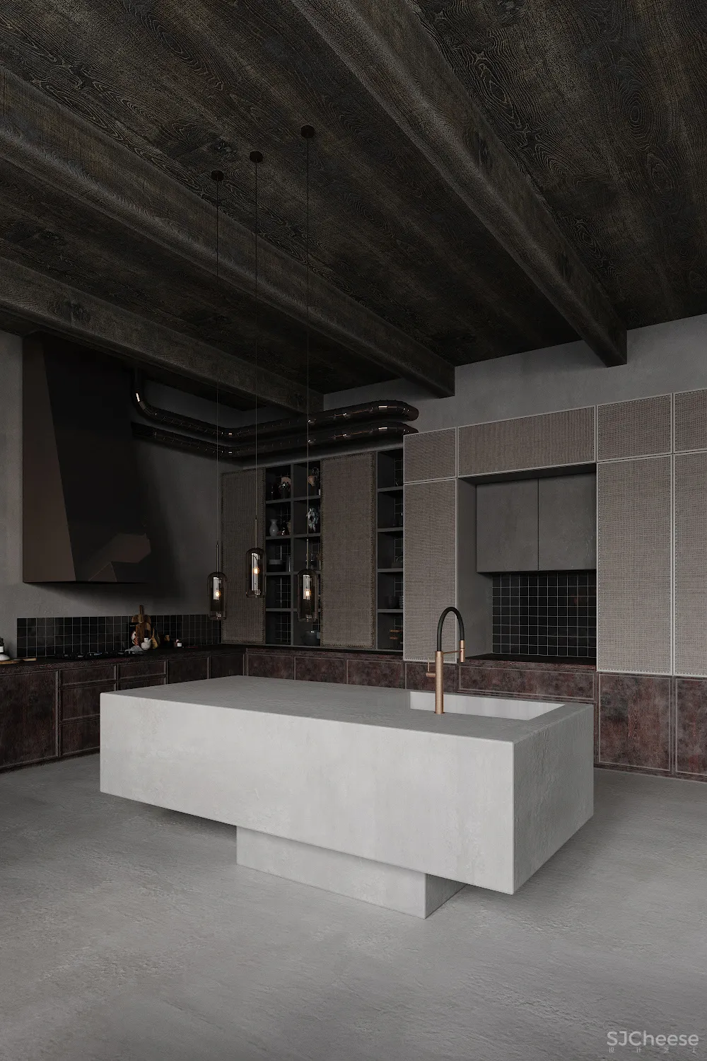 高冷色系空间,这质感太高级了!