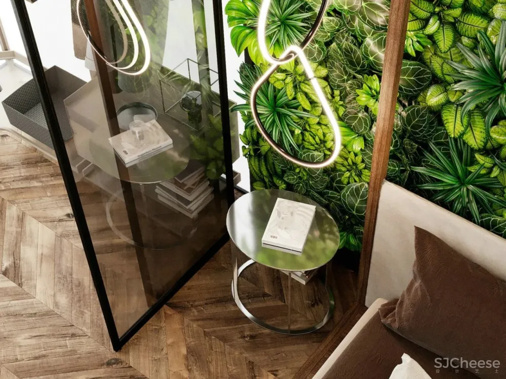 65㎡时尚复古风公寓,最爱那抹迷人酒红色!