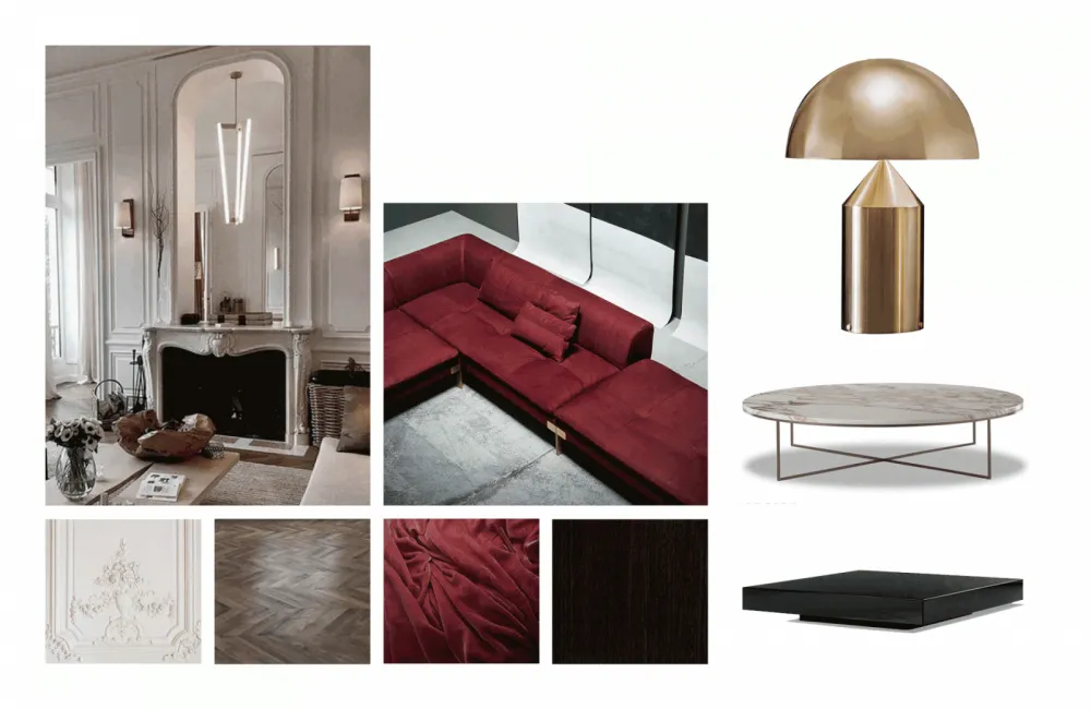 65㎡时尚复古风公寓,最爱那抹迷人酒红色!