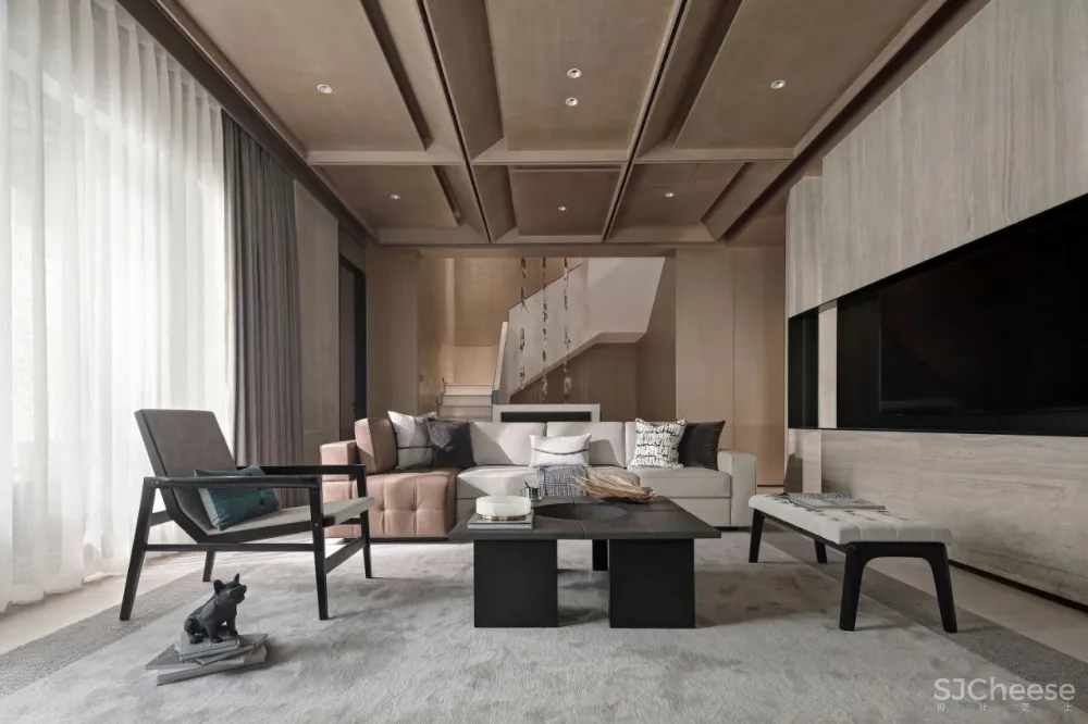 190m² 非凡别墅,温润、朴质的气质美学!