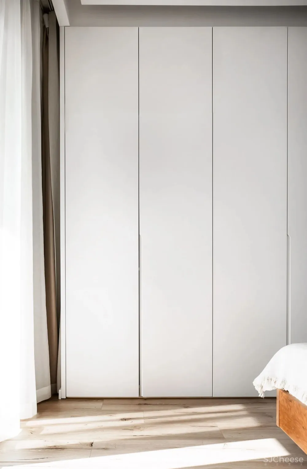 武汉108㎡自然风的家,原木、白墙 通透玻璃,实用不单调