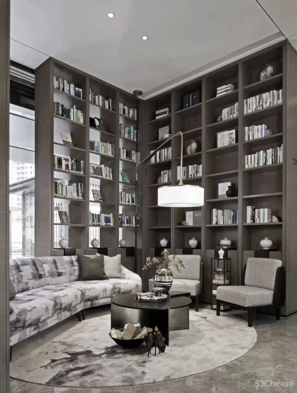高级灰 新中式,融创广深春风岭南图书馆:以阅读的日常,镌刻一座精神地标