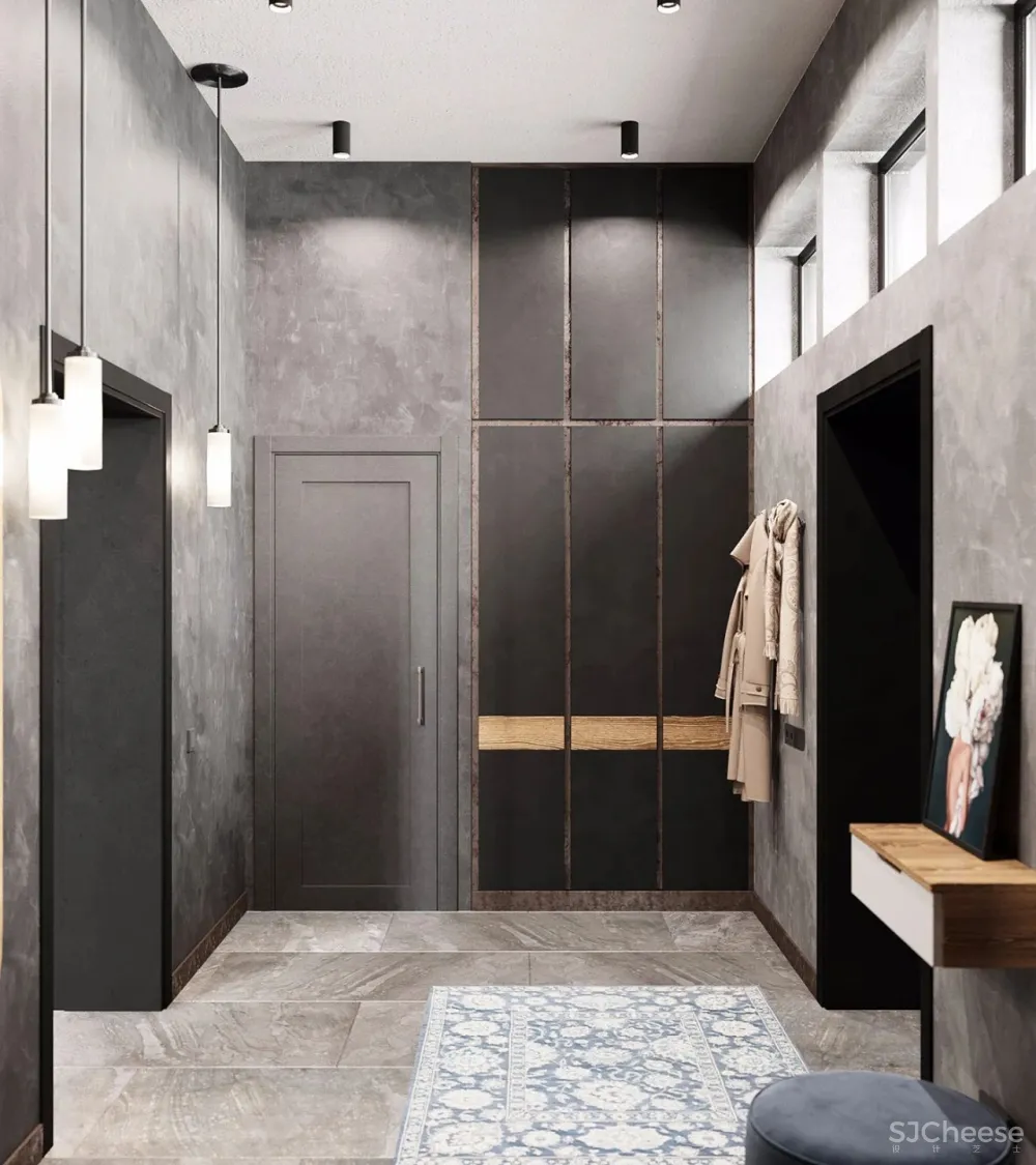 165㎡前卫复古风住宅,刚柔并济,优雅出新高度!