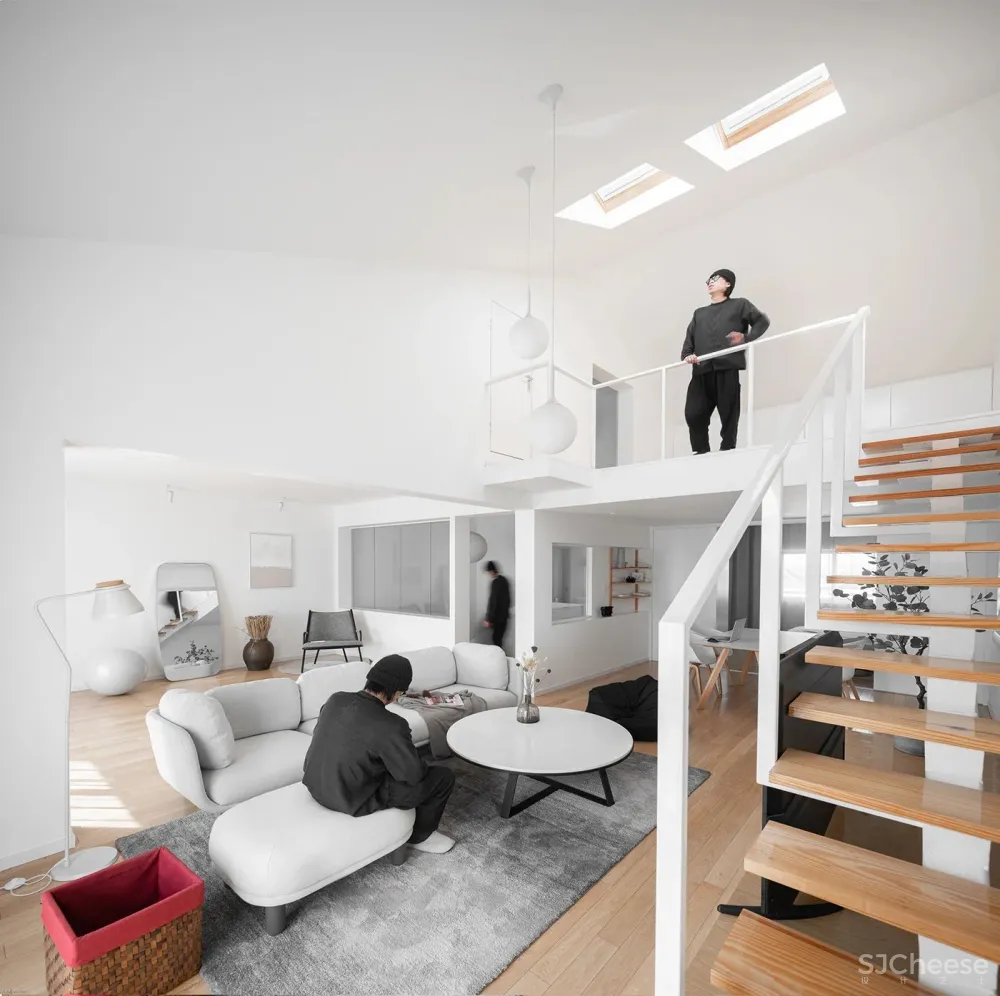 半空间,白色纯粹的家 yan design studio