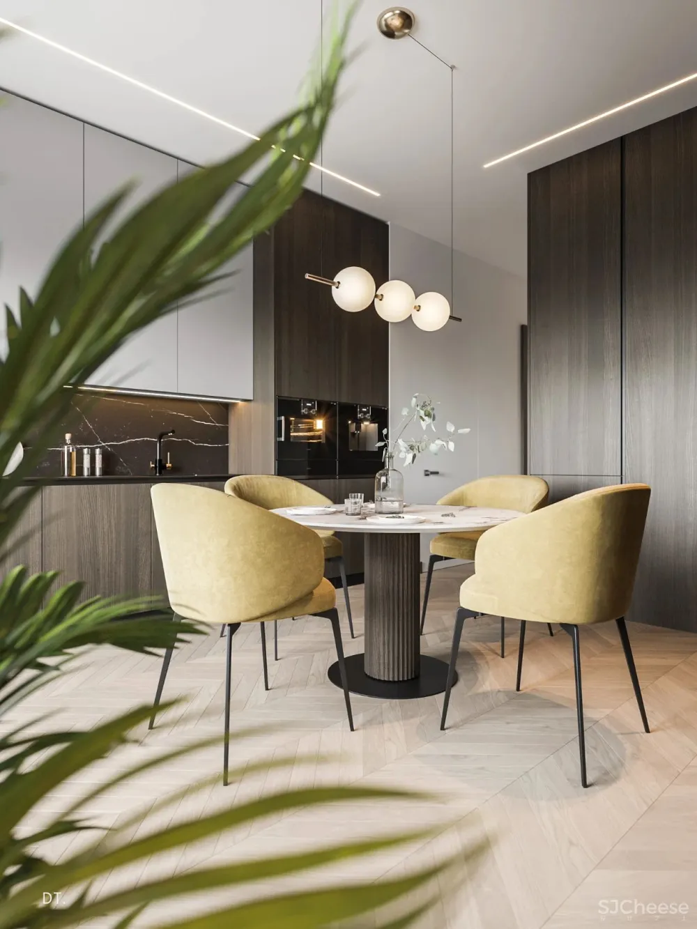 绿色 轻奢,写意悠然清新空间