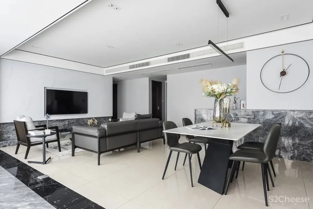 130㎡精装房改造，简约纯净的空间，才是生活的模样 初晨设计