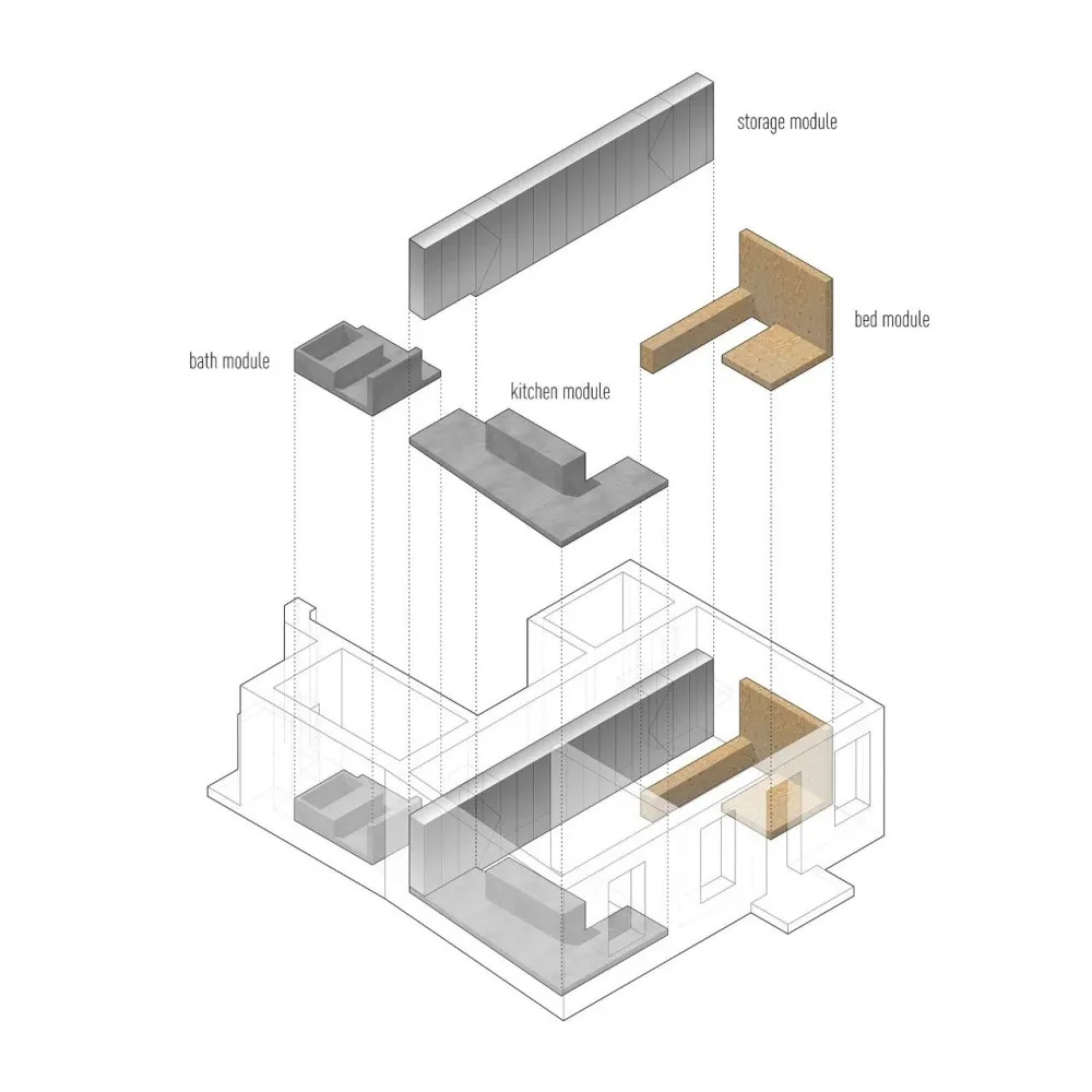 一室户极简小公寓,镜面柜门让家大两倍!