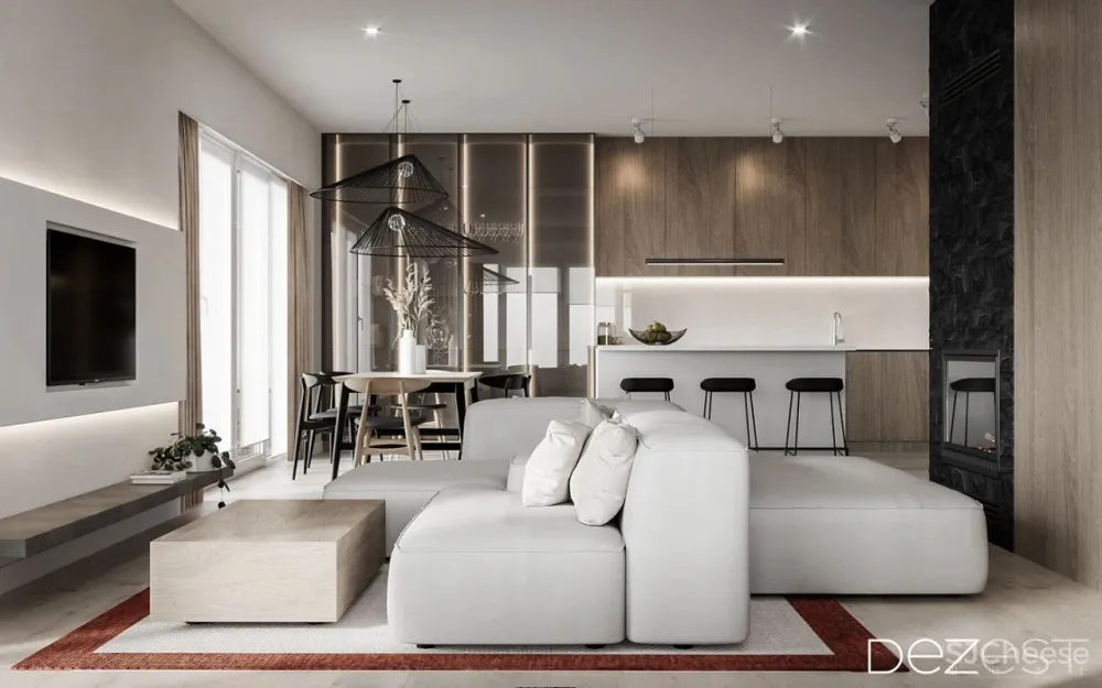 170㎡大都市住宅，大理石 胡桃木，绝对的美学！