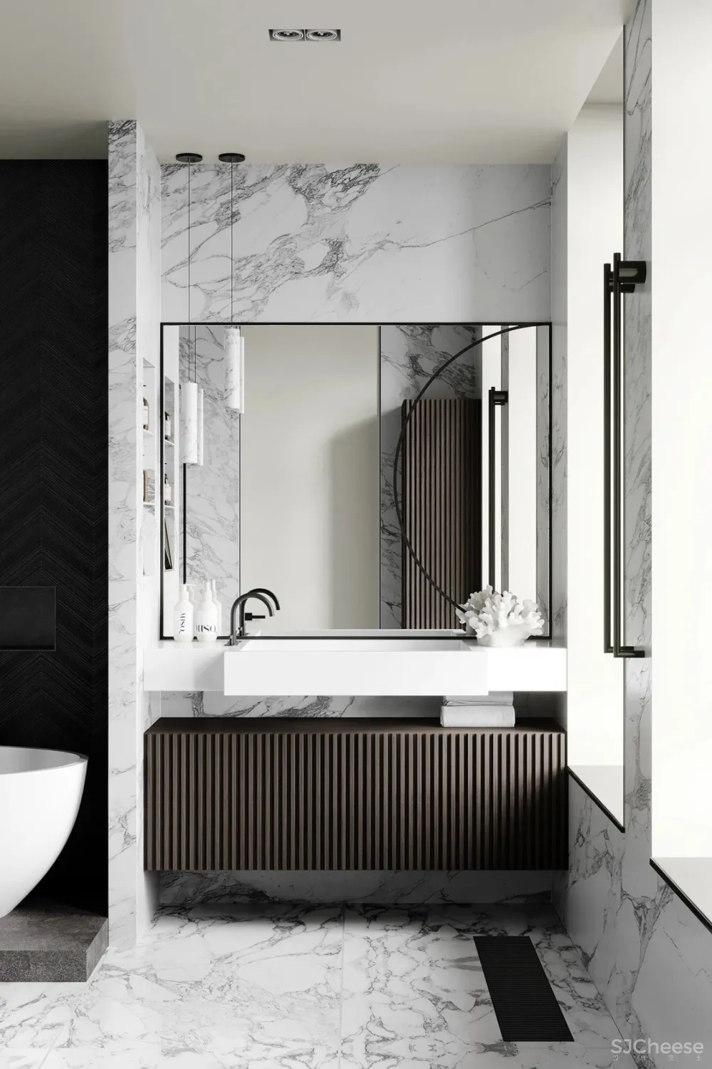 180㎡年轻夫妇的家，高级灰 大理石，这样才高级！