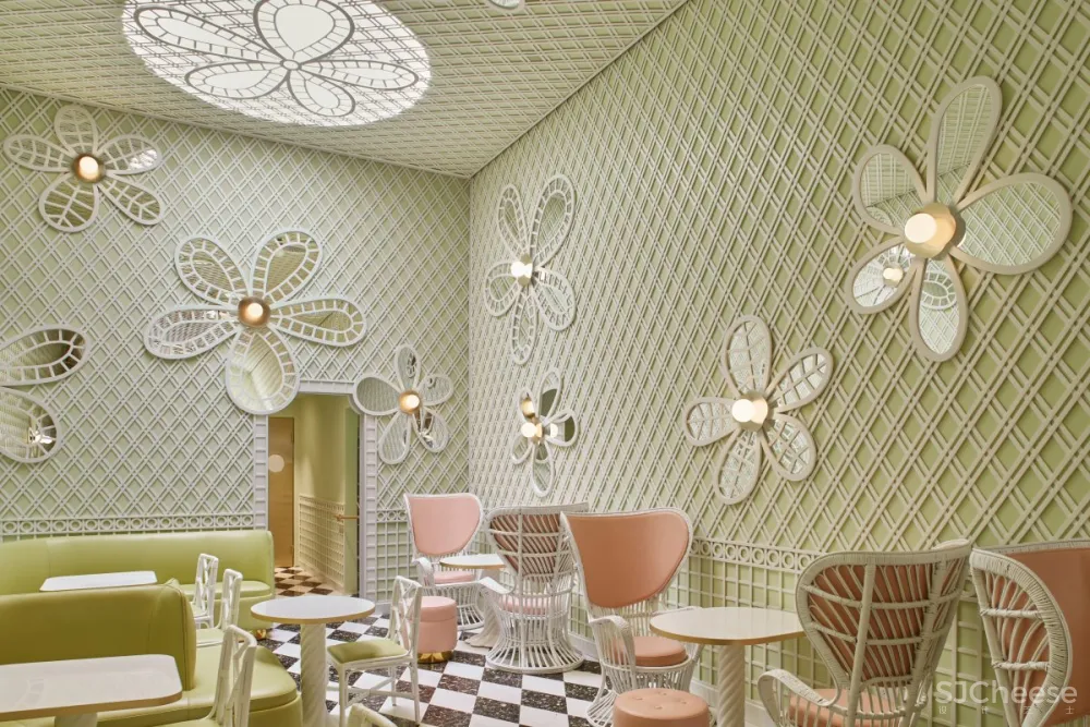 India Mahdavi | Ladurée Beverly Hills , 一个充满新鲜感的花园餐厅