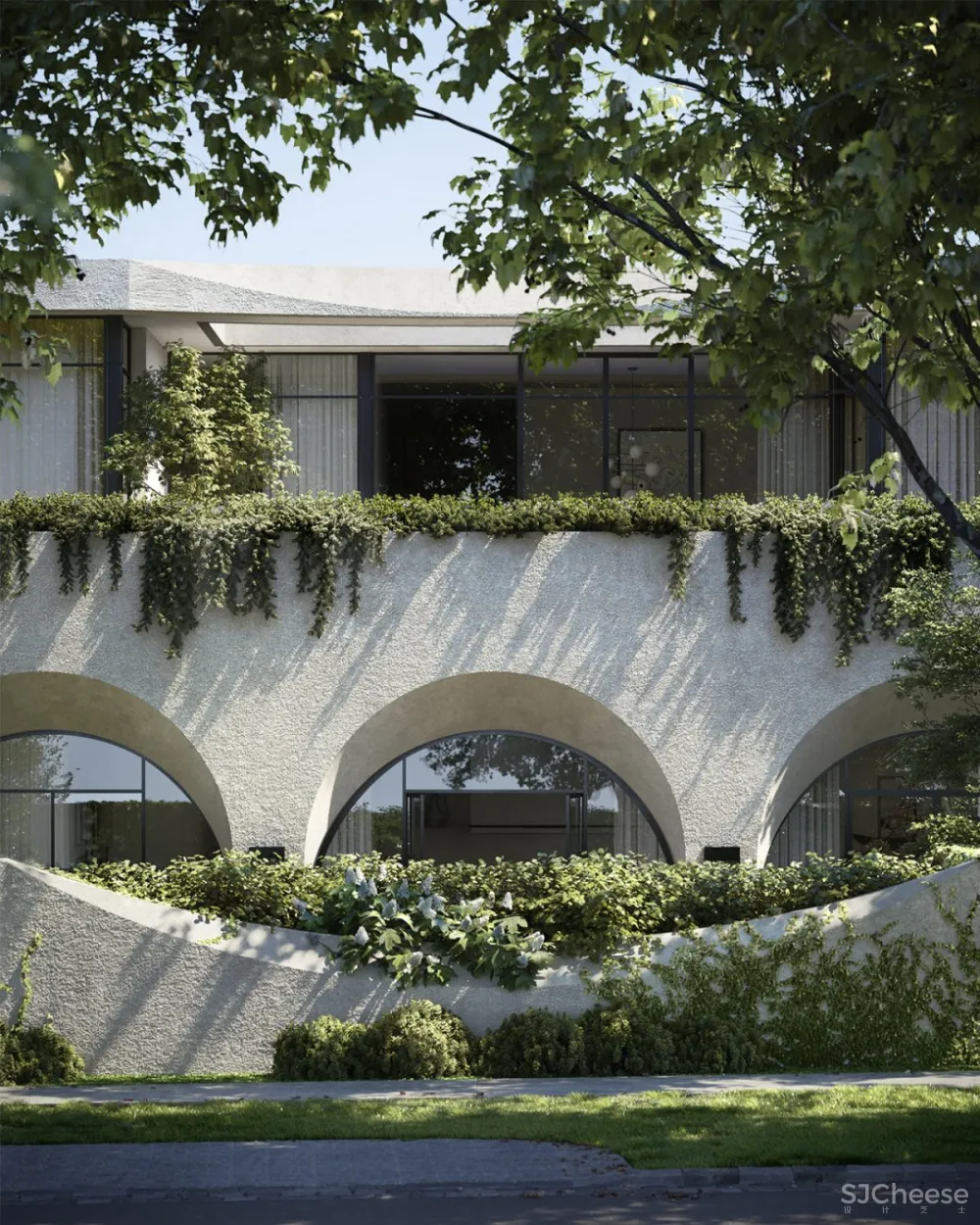 Jolson Architecture | Huntingtower Road , 自然主义的极简别墅