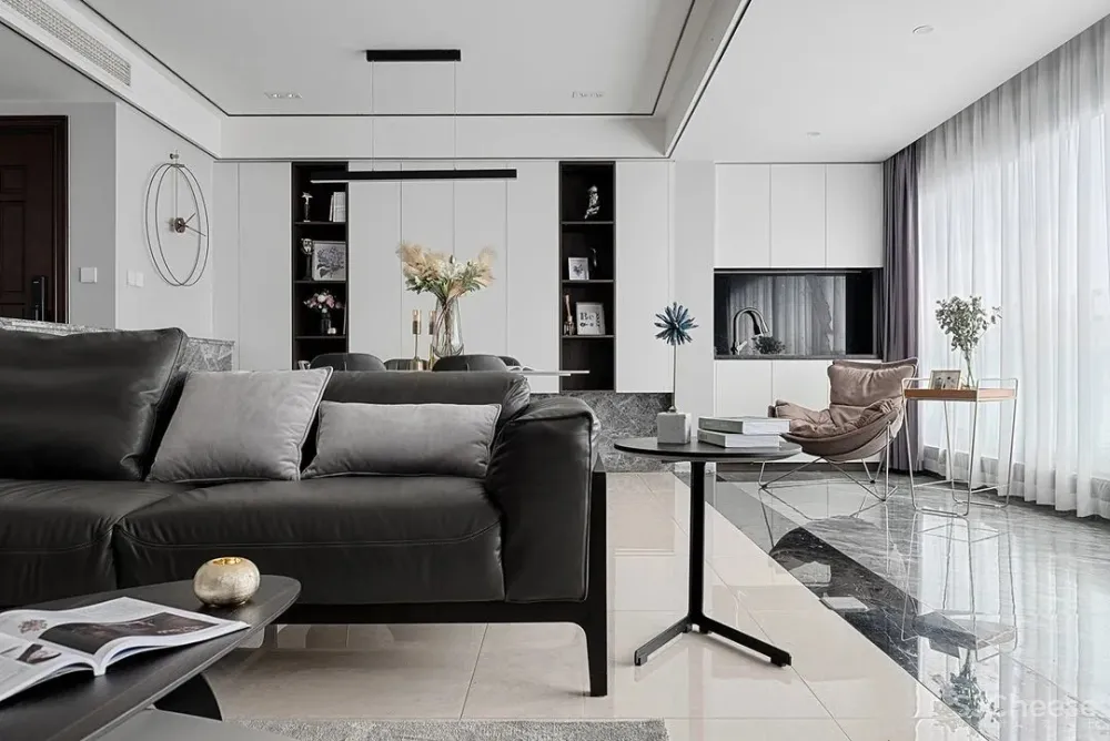 130㎡精装房改造，简约纯净的空间，才是生活的模样 初晨设计