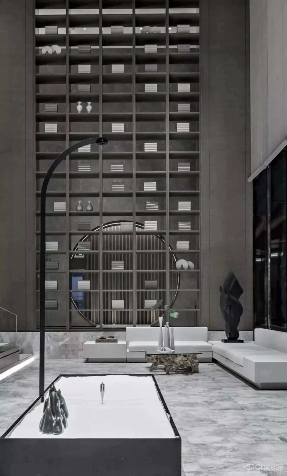 高级灰 新中式,融创广深春风岭南图书馆:以阅读的日常,镌刻一座精神地标