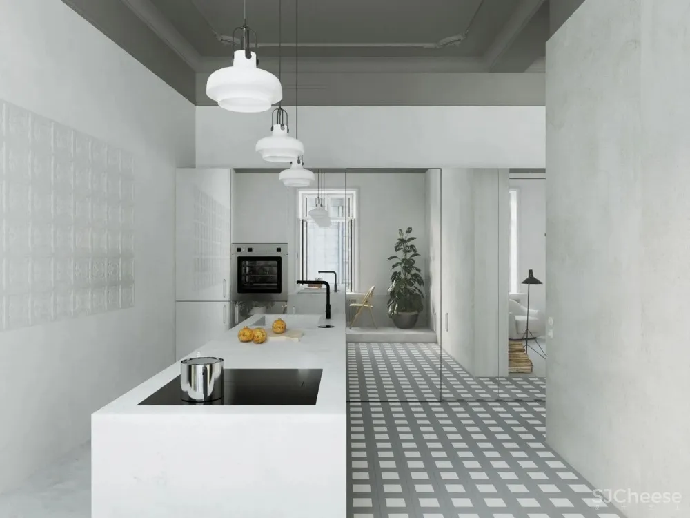 一室户极简小公寓,镜面柜门让家大两倍!