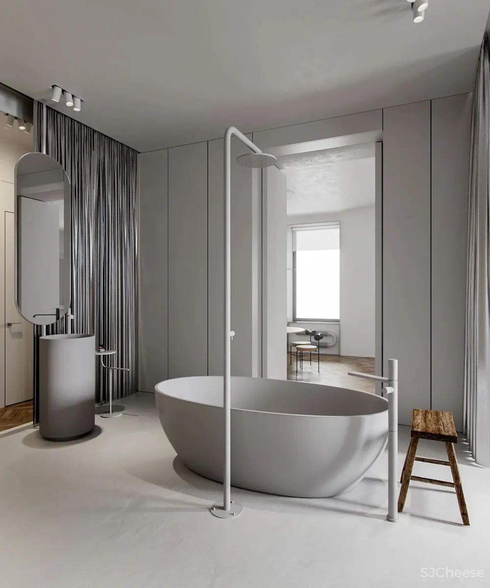 85㎡住宅,质感与极简的生活居所