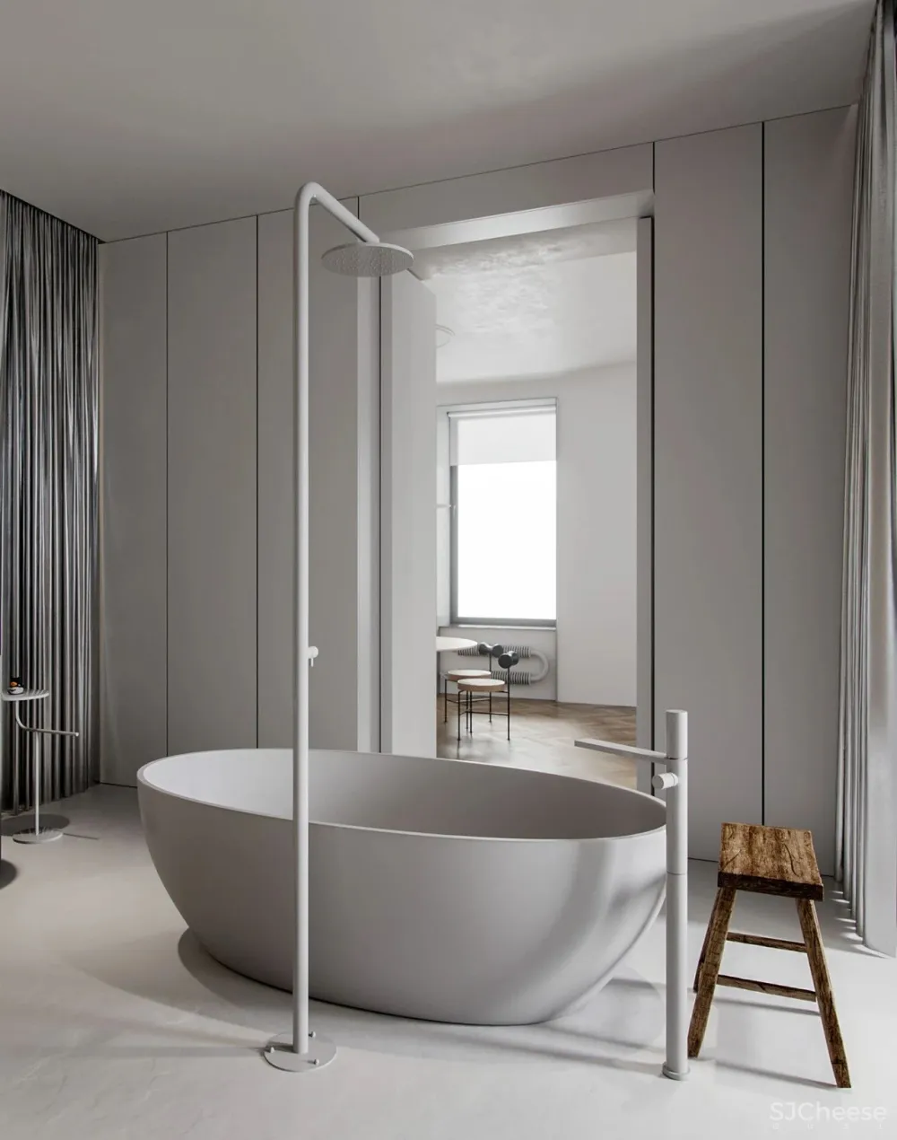 85㎡住宅,质感与极简的生活居所