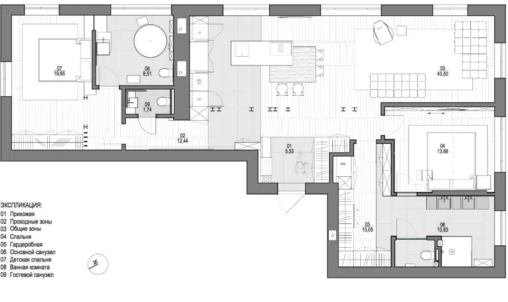 独居女性的126平米让时髦与智能打造“暗黑系”的温暖空间