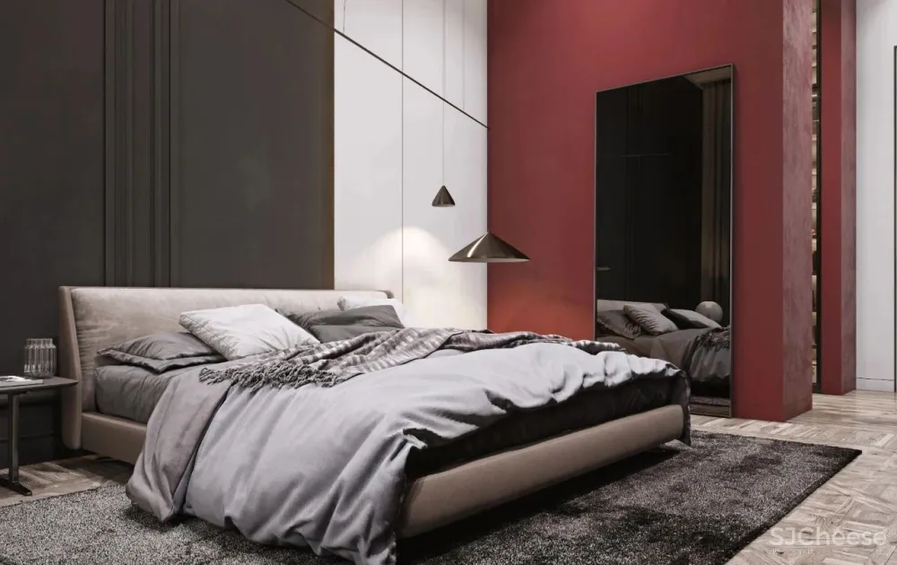 200㎡精致轻奢住宅,一抹低调红很高级!