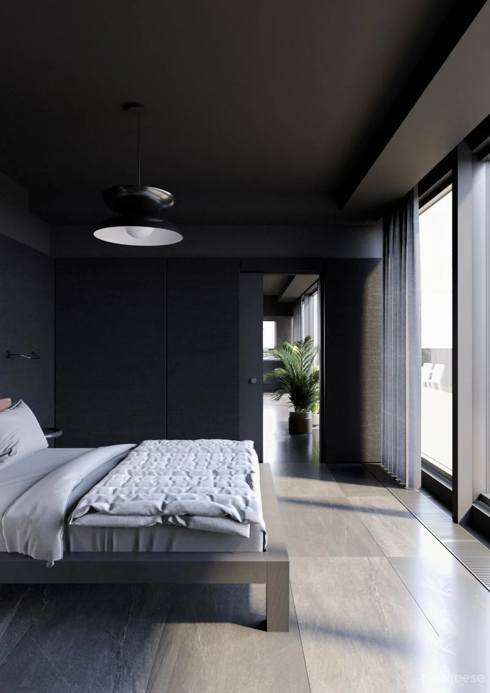 174㎡ 高级黑住宅,墙面这样设计更有质感