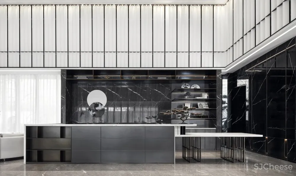 奢华金点缀大理石,恰到好处的低调简洁!