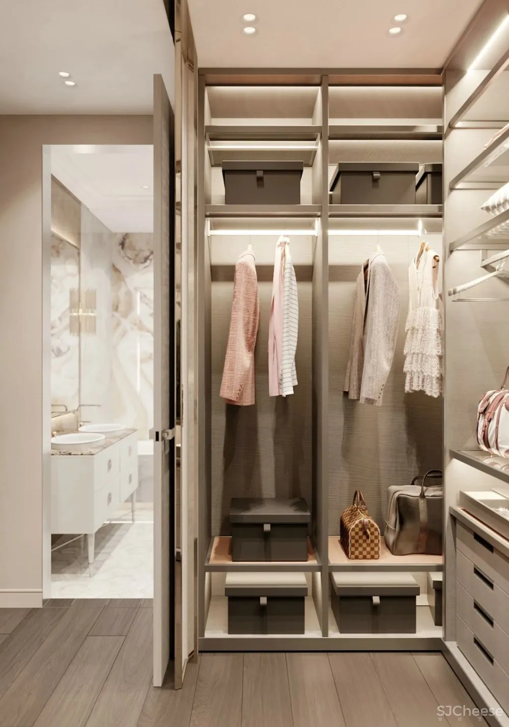 贴近自然的暖粉色公寓,大气实用,颇具格调!