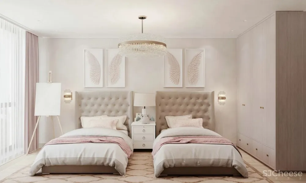 贴近自然的暖粉色公寓,大气实用,颇具格调!