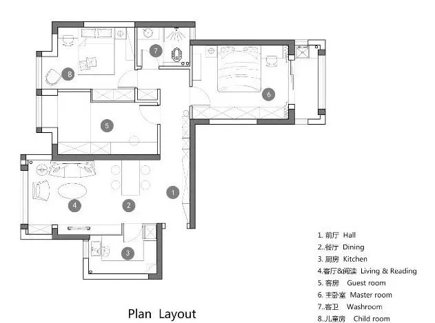 武汉108㎡自然风的家,原木、白墙 通透玻璃,实用不单调