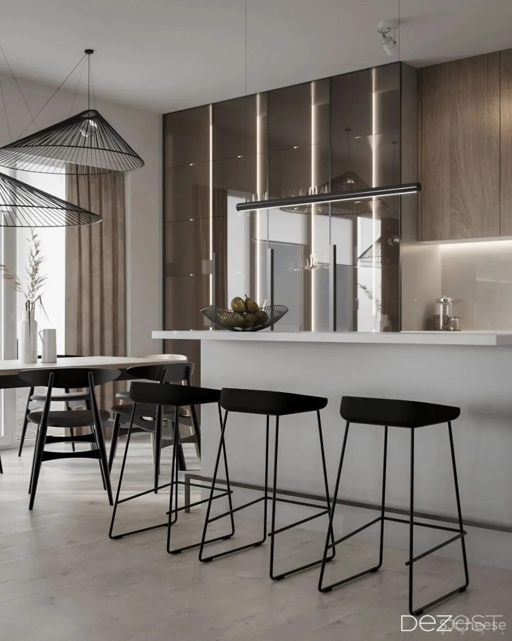 170㎡大都市住宅，大理石 胡桃木，绝对的美学！