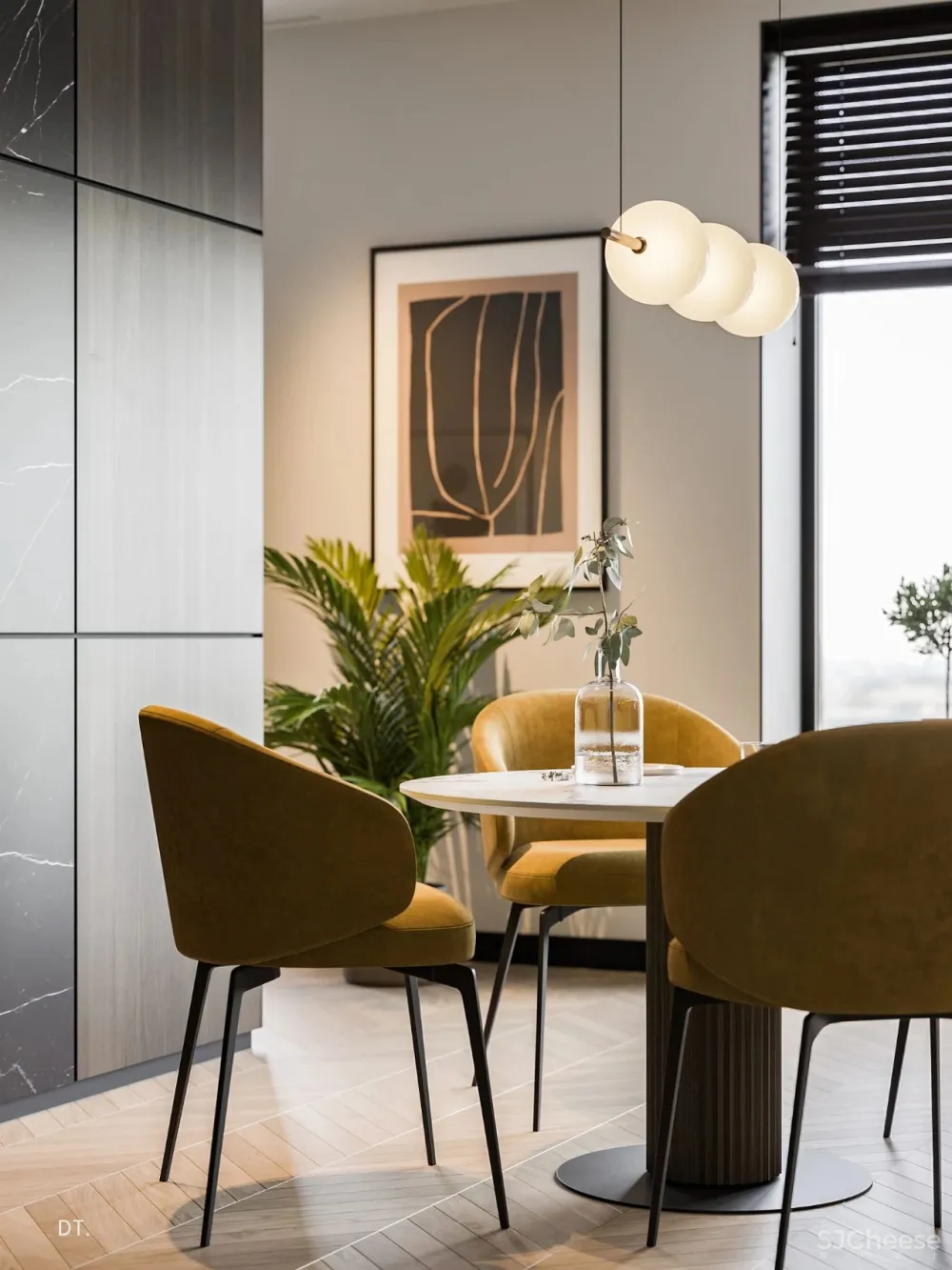 绿色 轻奢,写意悠然清新空间