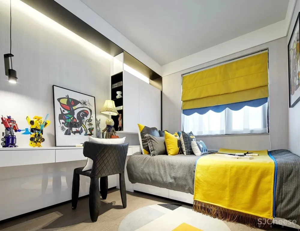 80㎡黑白设计样板间，简约即是美！