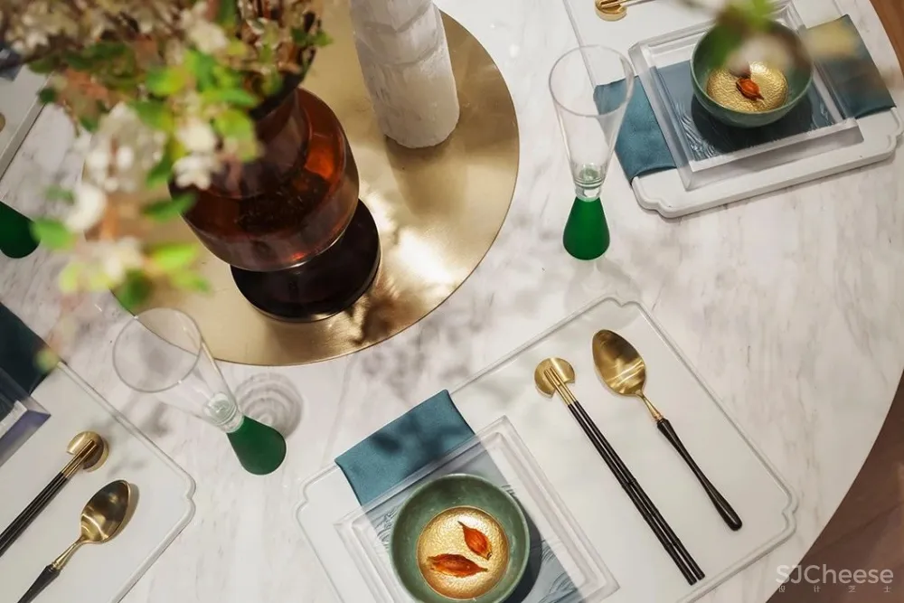 300㎡超美新中式：茶色悠然，新派雅趣！