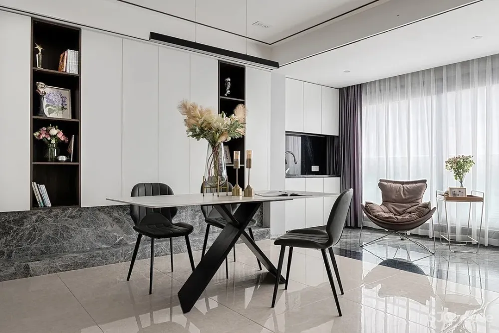 130㎡精装房改造，简约纯净的空间，才是生活的模样 初晨设计