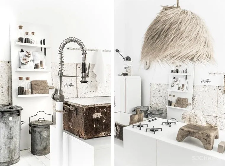 网红民宿设计参考:用夢幻白打造出来的空間。