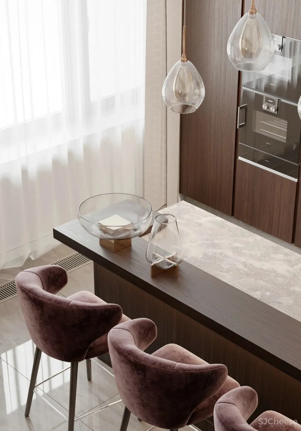 贴近自然的暖粉色公寓,大气实用,颇具格调!