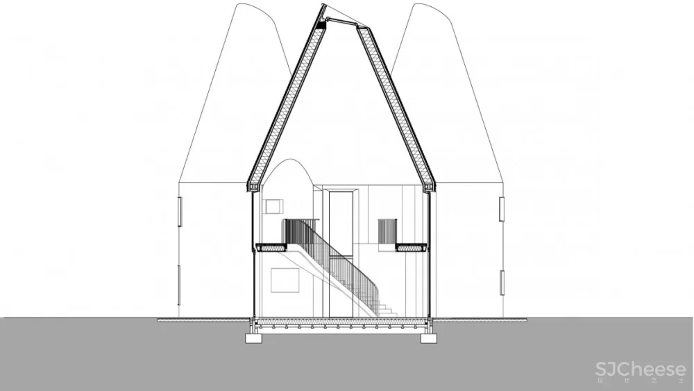 ACME staircase | Bumpers Oast House , 啤酒窑式住宅的现代诠释